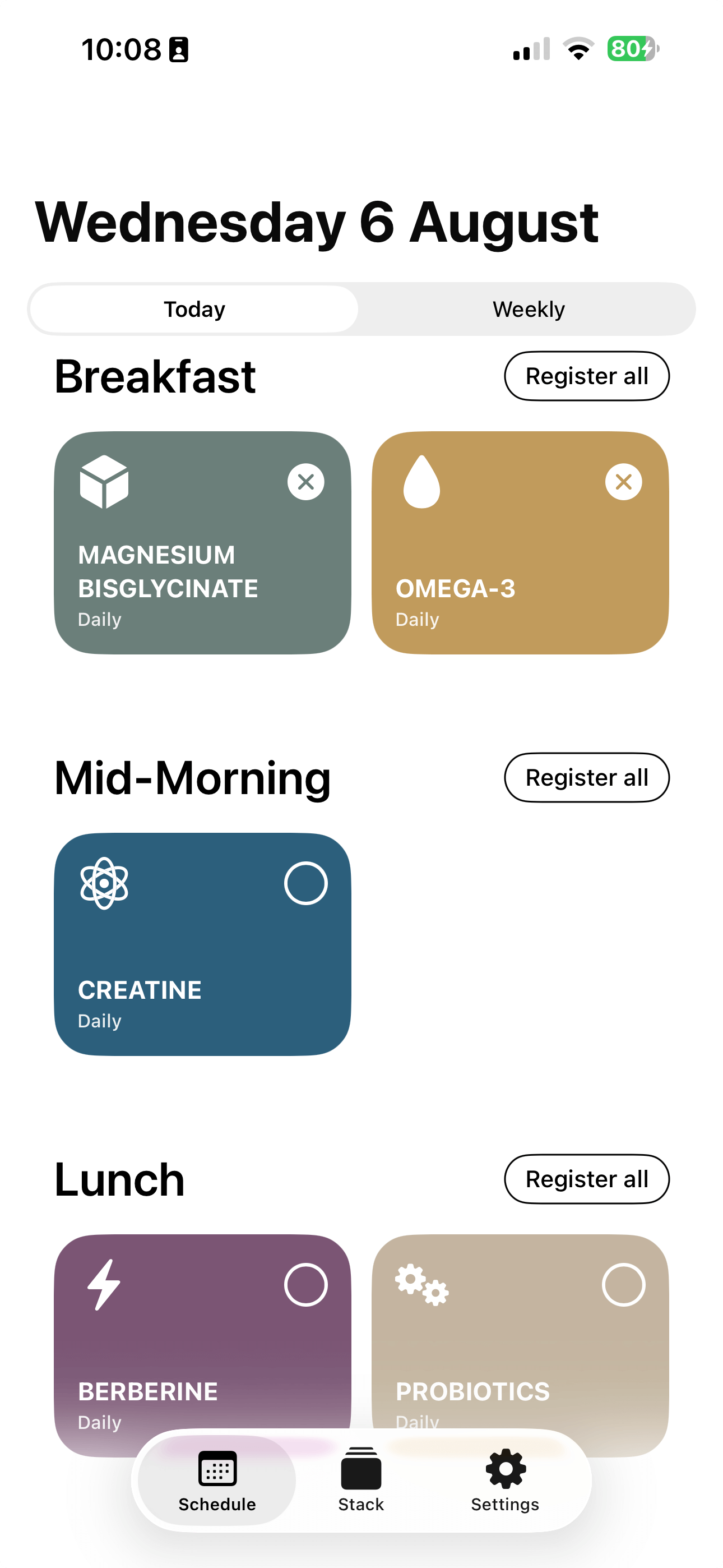 Enhancers App Screenshot